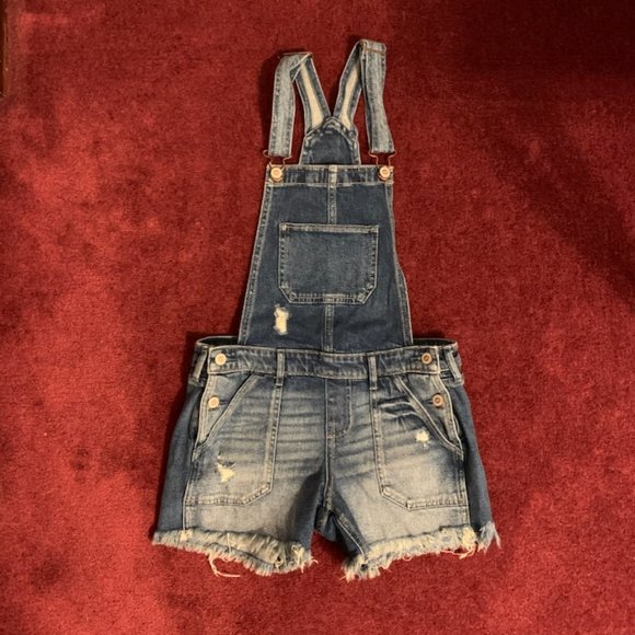 Hollister Shorts Hollister Womens Denim Boyfriend Short Overalls Xs